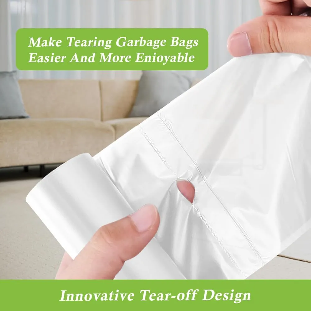 13 Gallon 60 Counts Strong Tall Kitchen Trash Bags Garbage Bags by Teivio,Bathroom Trash Can Bin Liners, Plastic Trash Bags for home office kitchen (Clear)