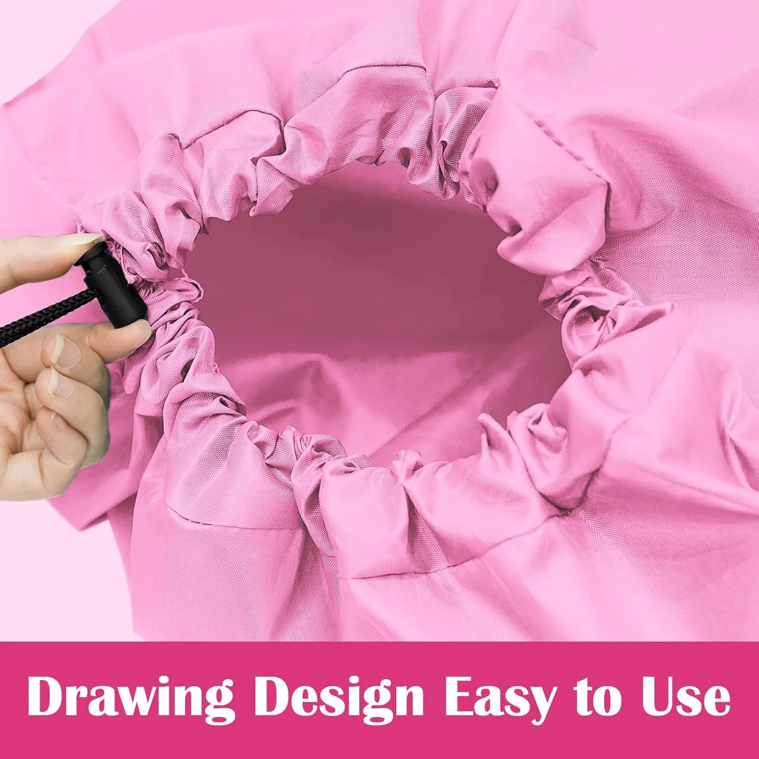 2 Pack XL Travel Laundry Bag, Machine Washable Dirty Clothes Organizer, Large Enough to Hold 4 Loads of Laundry, Easy Fit a Laundry Hamper (Black   Pink)