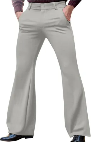 70s Disco Pants for Men,Mens Bell Bottom Jeans Pants,Slim Fit Retro Flared Trousers Vintage Denim Pants Jeans for Men