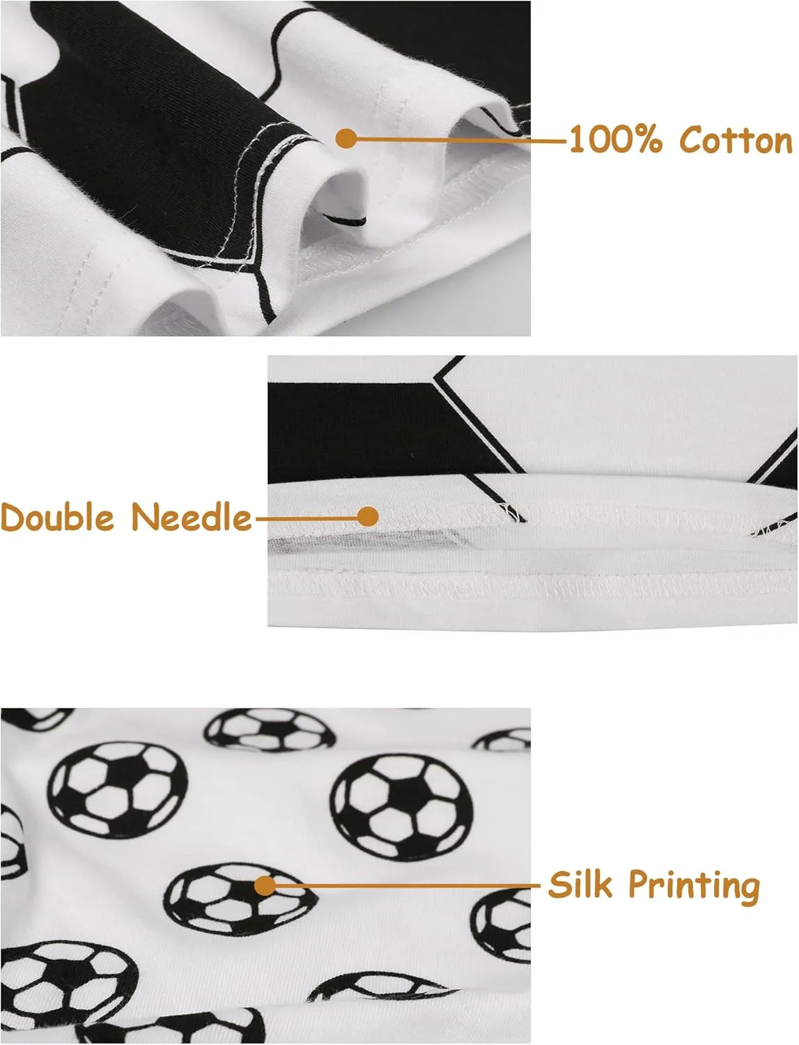 A&J DESIGN Cotton Sports Pjs for 2-14 Years Kids, 2-Piece Pajamas Set