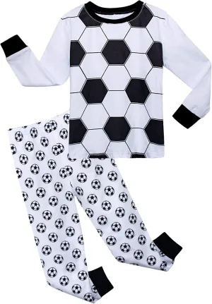 A&J DESIGN Cotton Sports Pjs for 2-14 Years Kids, 2-Piece Pajamas Set