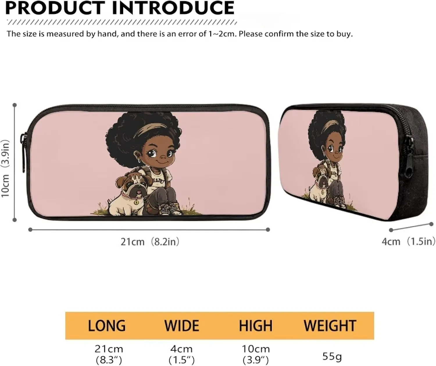 African Girl Backpack 3 Piece Backpack Set for Teen Girls School Bookbag with Lunch Bag and School Pencil Box Large Capacity Pencil Case With Supplies Insulated Lunch Bag