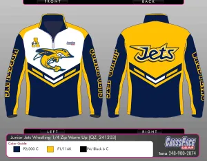Airport Junior Jets Full Sublimated 1/4 ZIp Warm Up (BOYS)