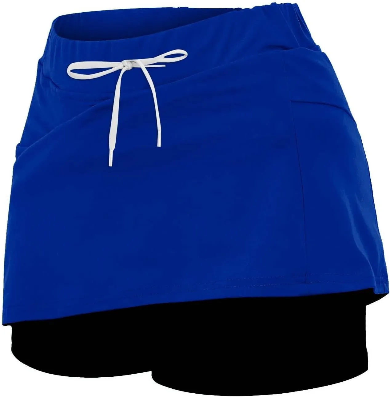 Athletic Skorts for Women with Pockets Plus Size Tummy Control Drawstrings High Waisted Tennis Skirts Yoga Shorts