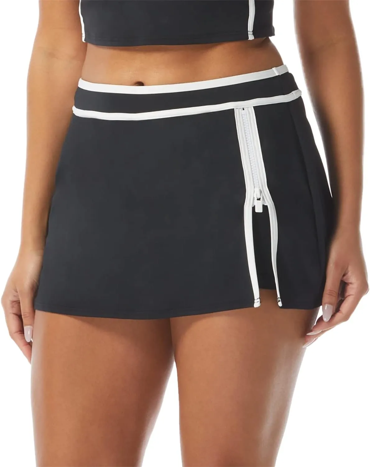 BEACH HOUSE Excel Swim Skort  Athletic Swimsuit Shorts Under Zip Skirt