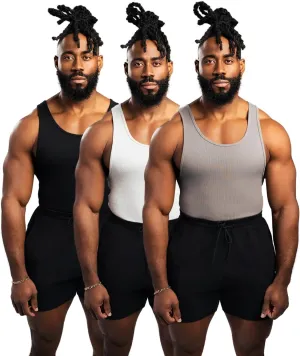 Beaters, Men's Tank Tops, Cotton Spandex Blend Tanks for Men, Comfortable, Durable Ribbed Fabric, Please Size UP
