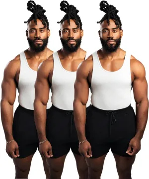 Beaters, Men's Tank Tops, Cotton Spandex Blend Tanks for Men, Comfortable, Durable Ribbed Fabric, Please Size UP
