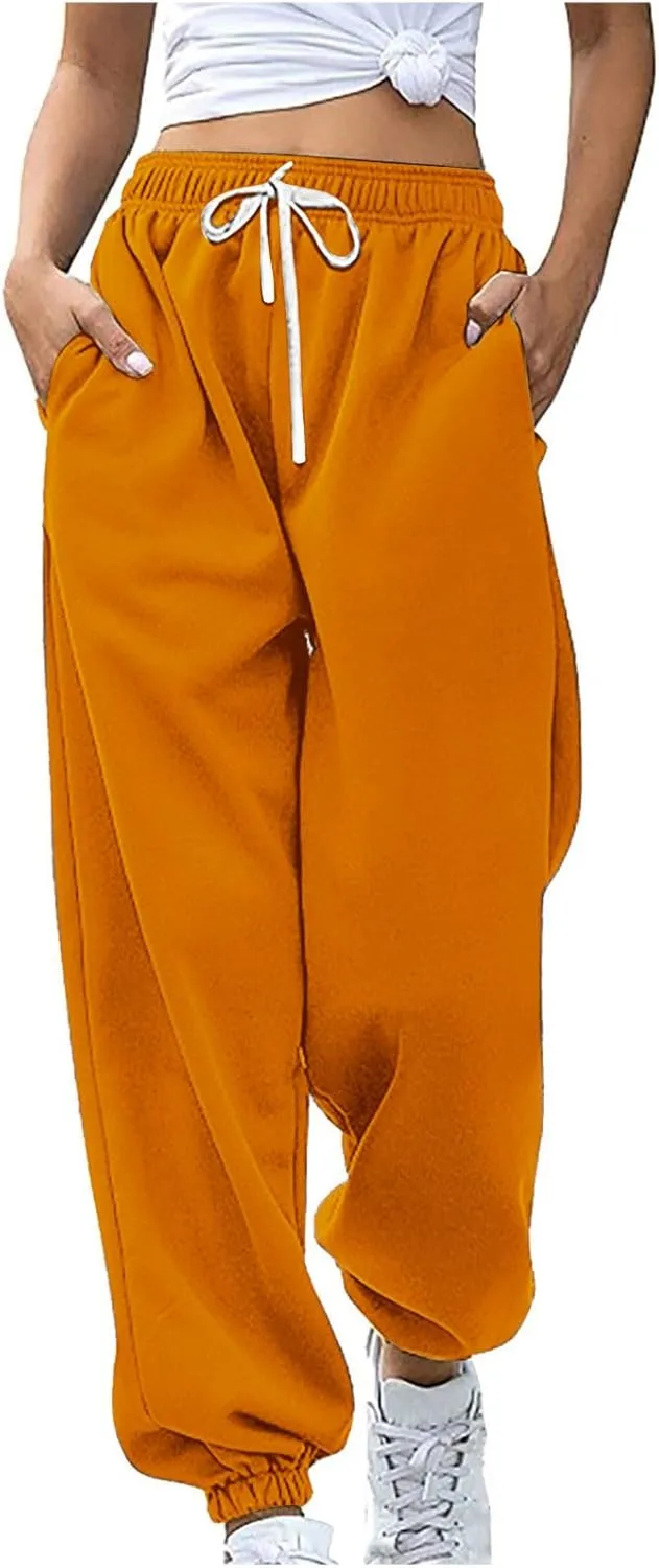 Binmer Custom Sweatpants Jogger Pants for Womens, Personalized Design Your Own Add Image Text Photo Drawstring Sport Trousers