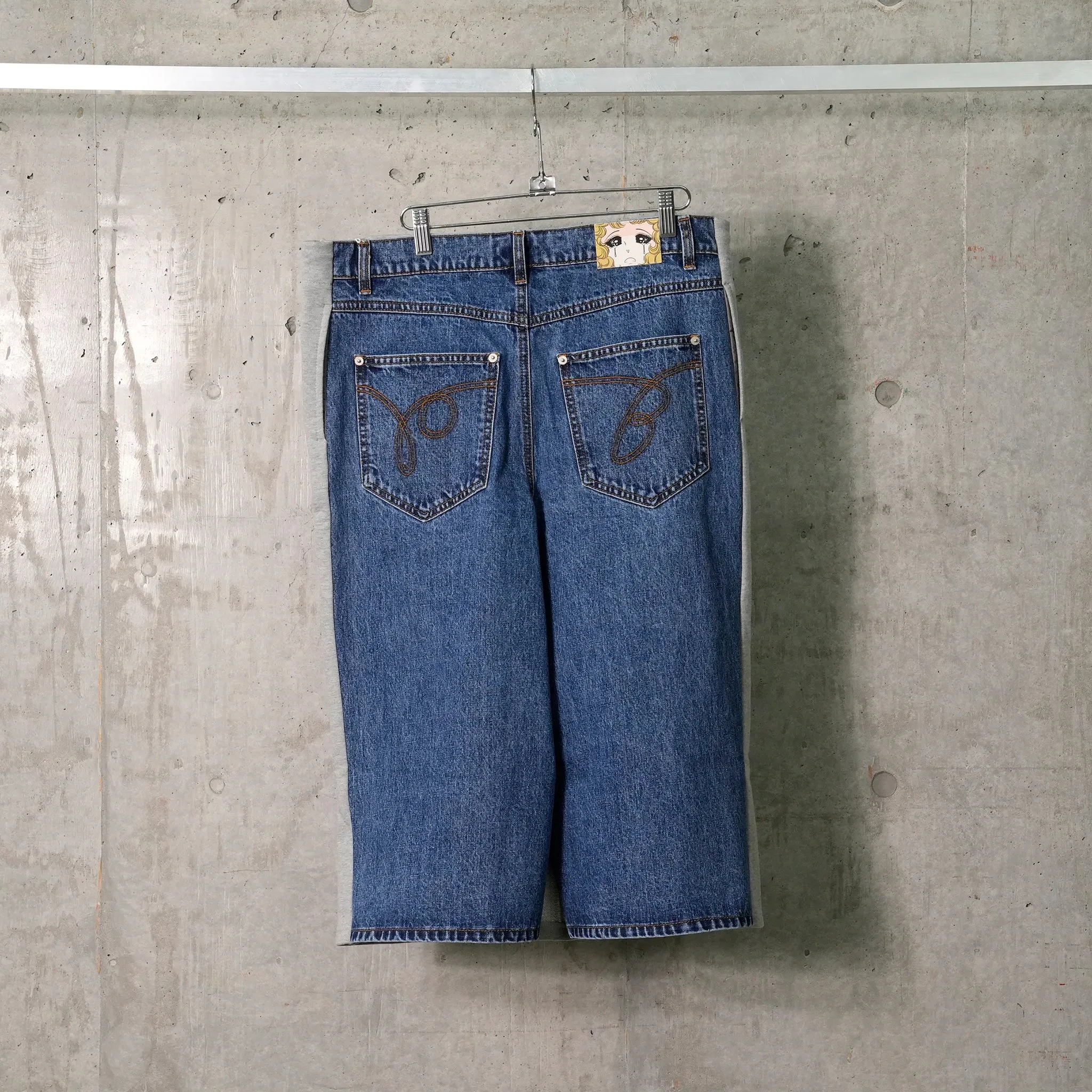 BLUE HYBRID DENIM SKORTS / BLUE