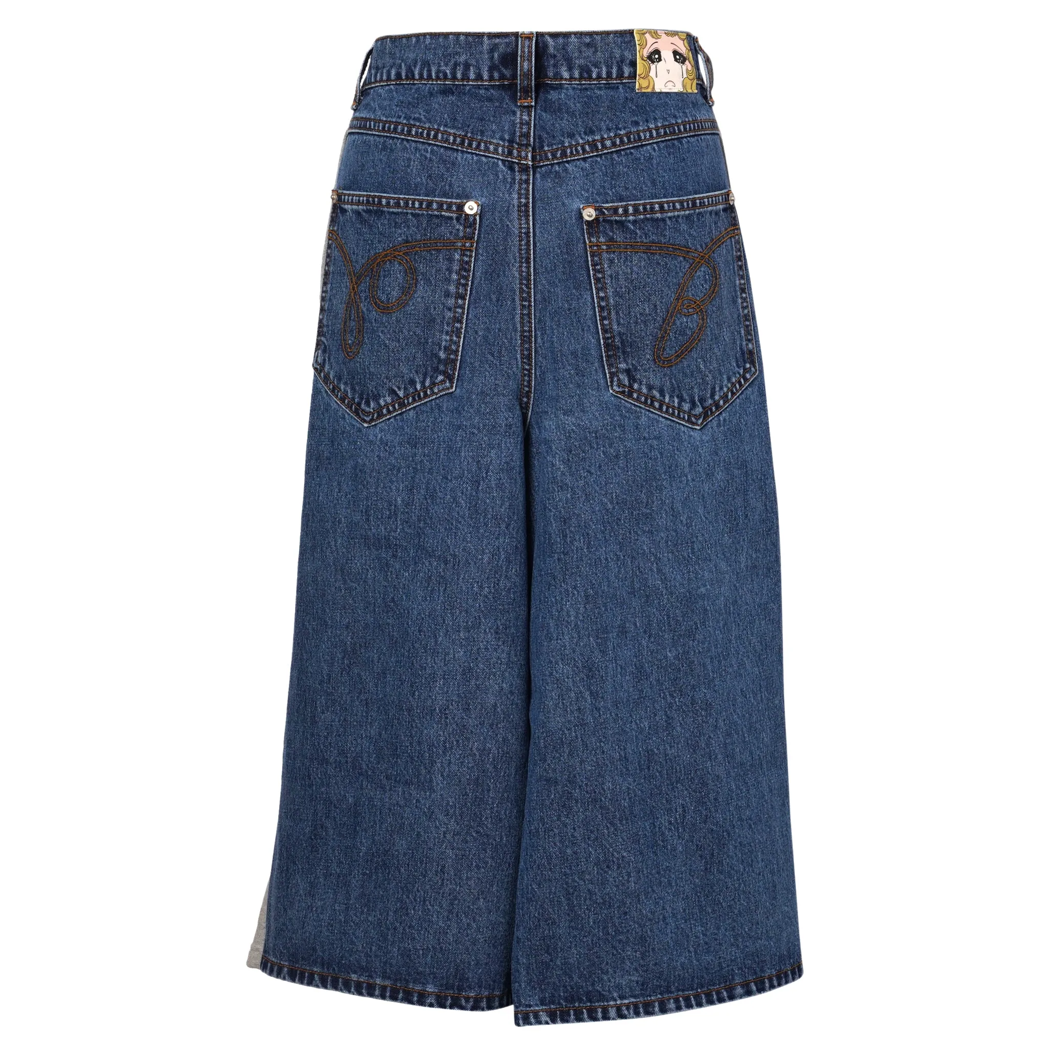 BLUE HYBRID DENIM SKORTS / BLUE
