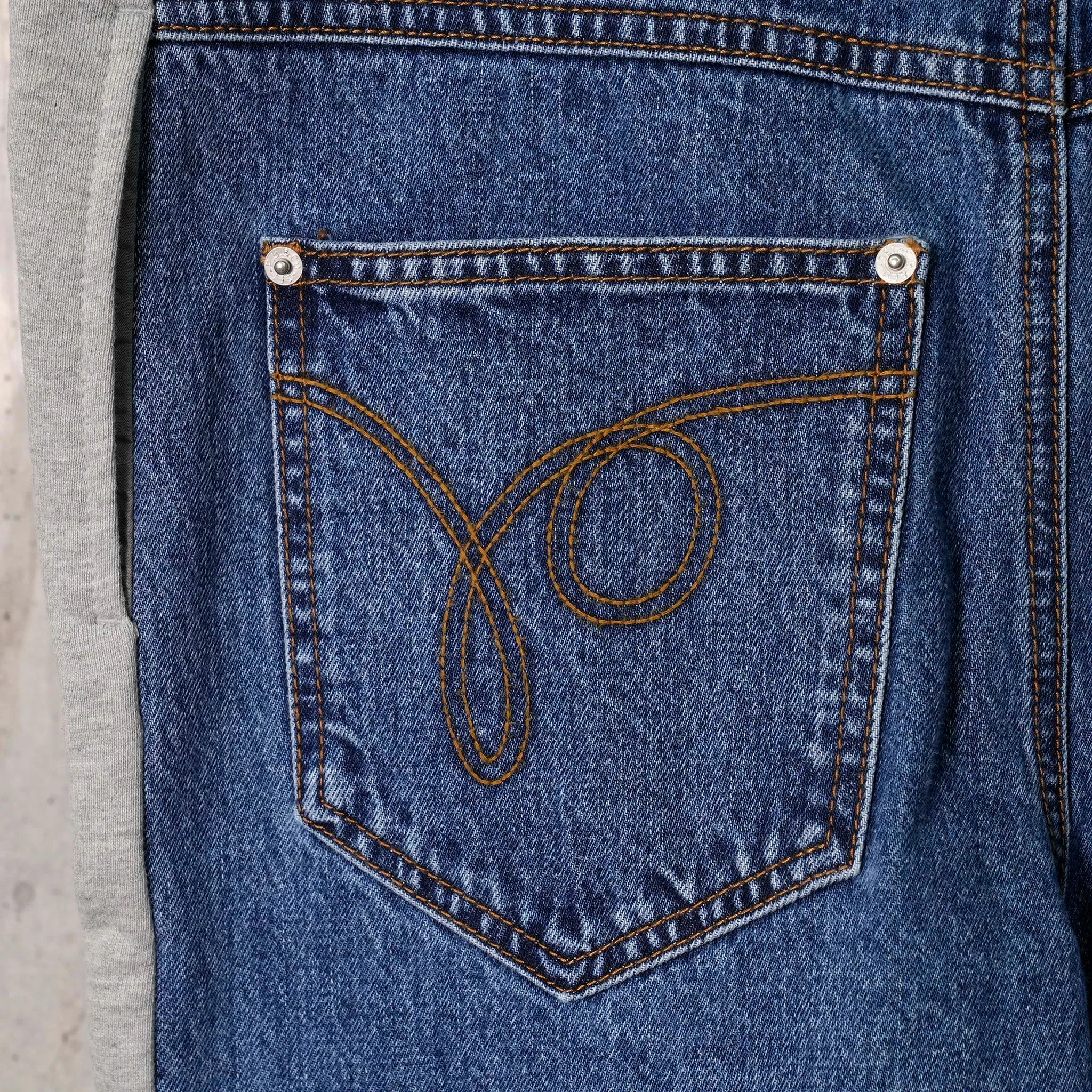 BLUE HYBRID DENIM SKORTS / BLUE
