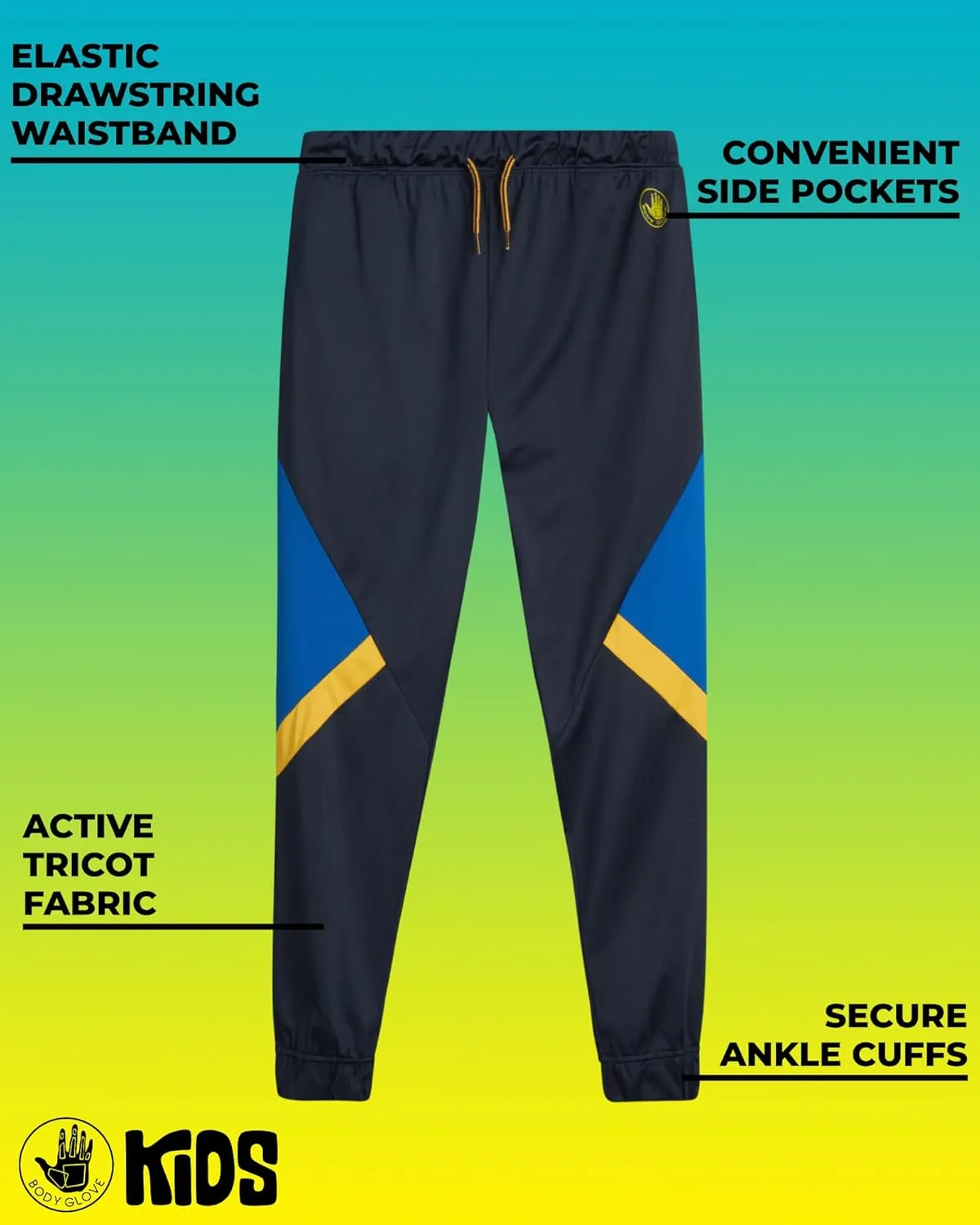 Body Glove Boys Sweatpants - 4 Pack Tricot Athletic Kids Joggers Clothes for Boys Jogger Pants with Pockets (Size: 8-18)