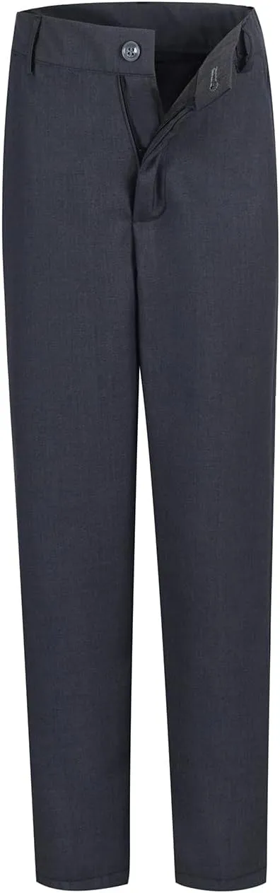 Boys' Flat Front Dress Pants Adjustable Waist School Uniforms Pants