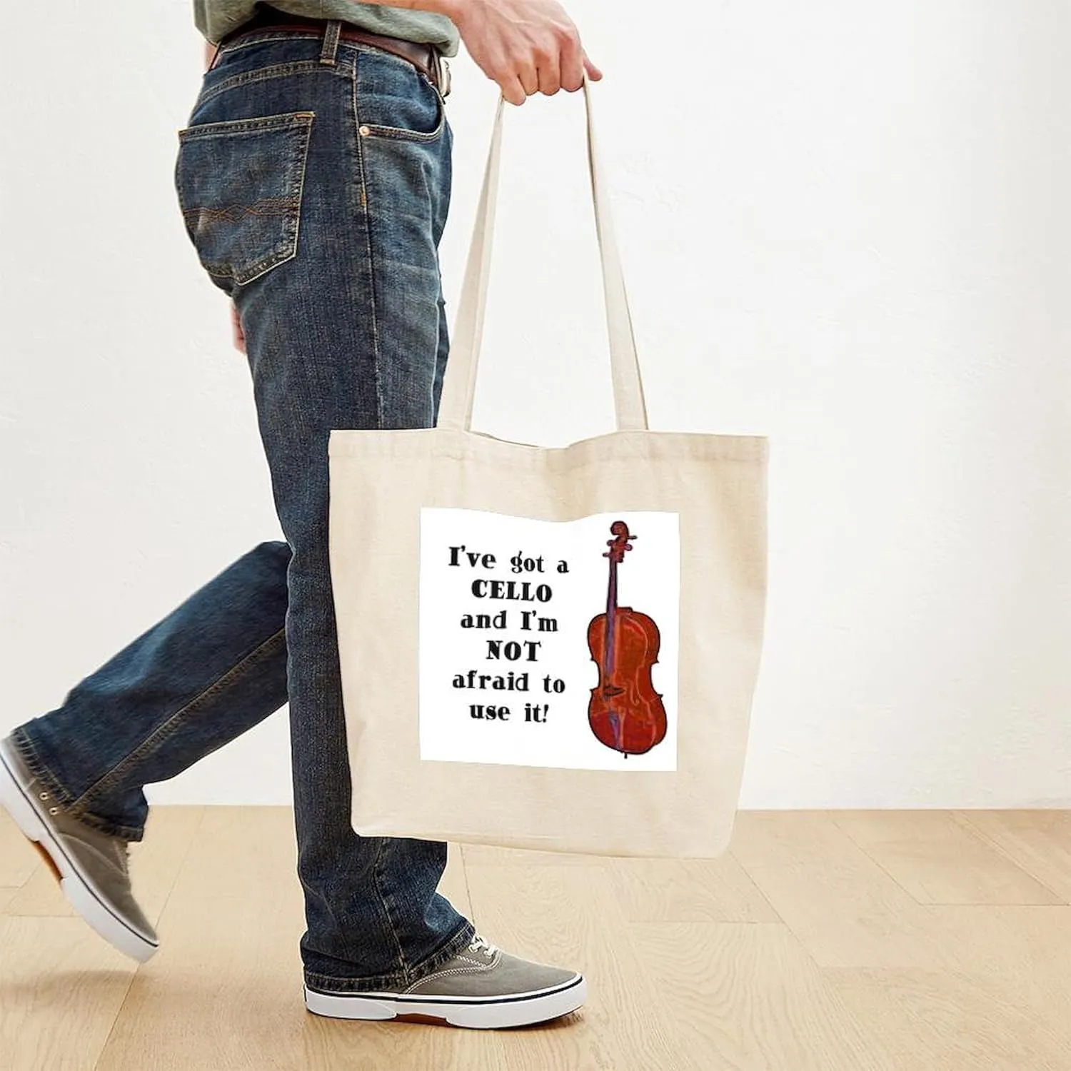 CafePress I've Got A Cello Tote Bag Reusable Natural Beige Canvas Shopping Bag
