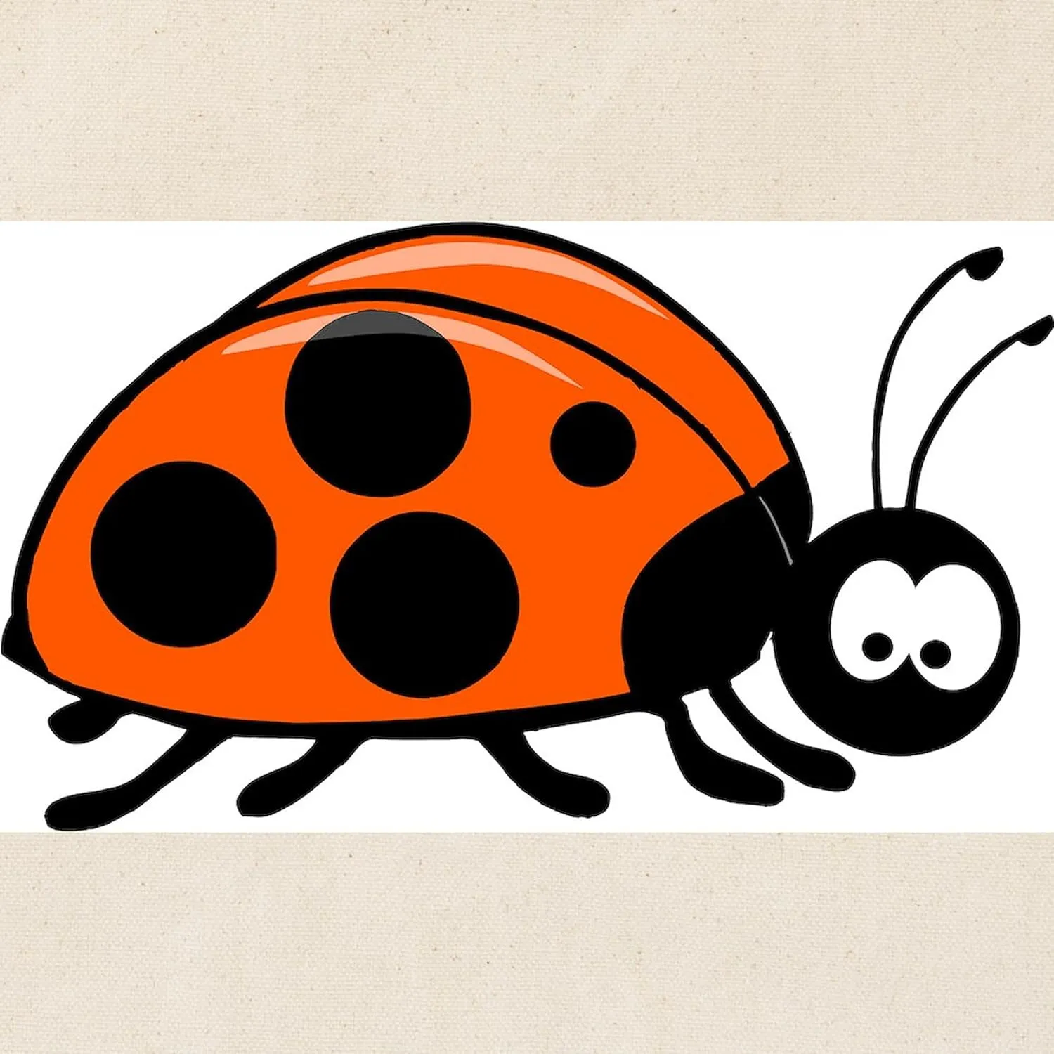 CafePress Ladybug Tote Bag Reusable Natural Beige Canvas Shopping Bag
