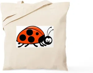 CafePress Ladybug Tote Bag Reusable Natural Beige Canvas Shopping Bag