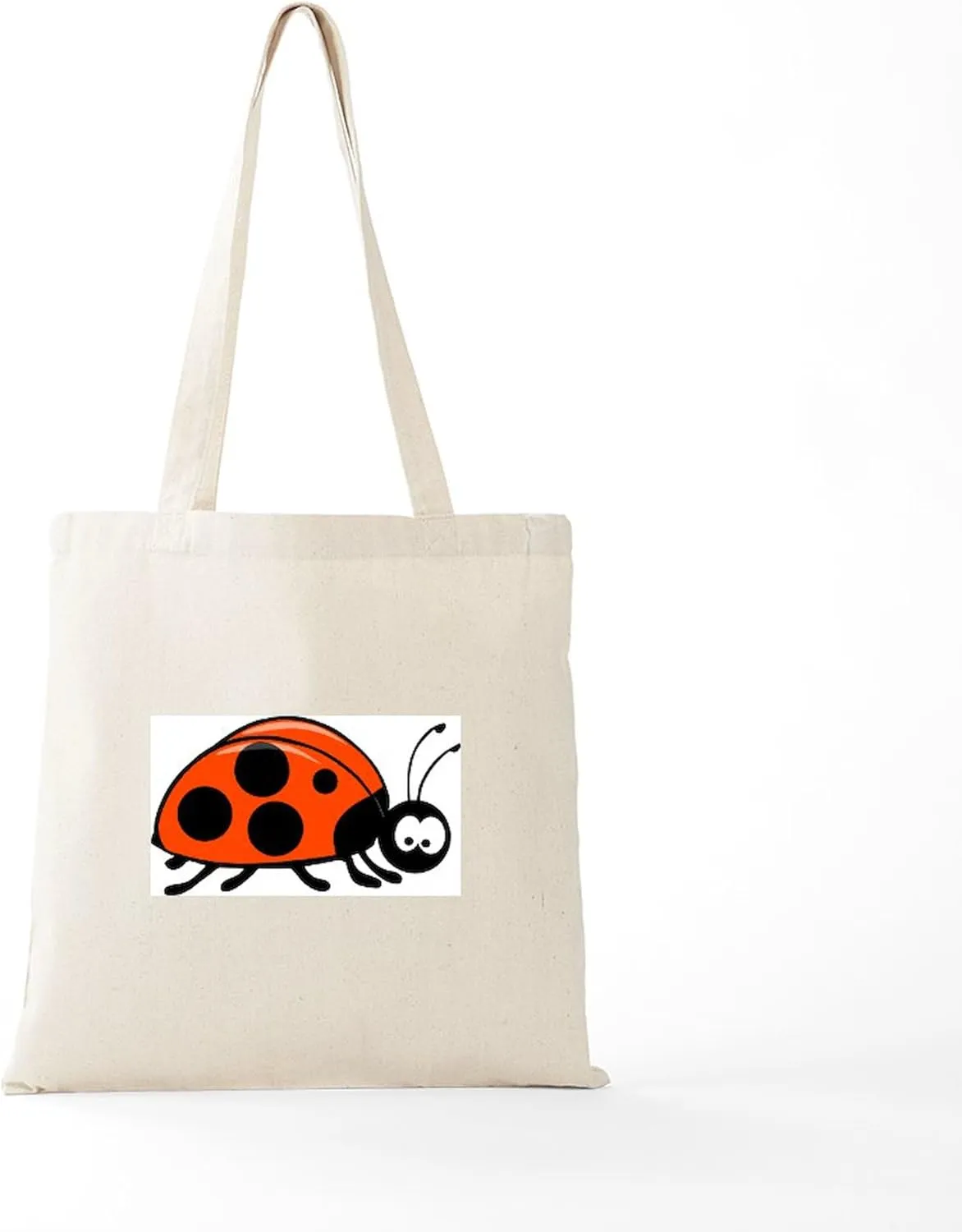 CafePress Ladybug Tote Bag Reusable Natural Beige Canvas Shopping Bag