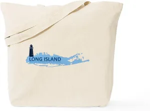 CafePress Long Island New York. Tote Bag Reusable Natural Beige Canvas Shopping Bag