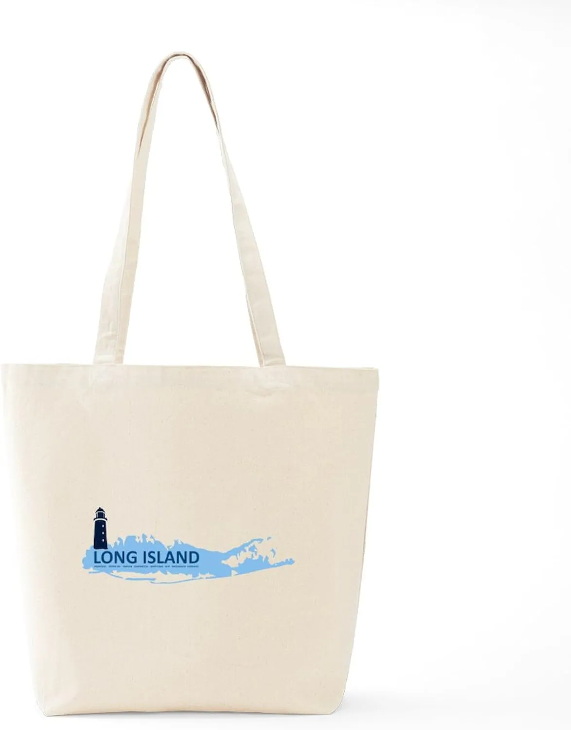 CafePress Long Island New York. Tote Bag Reusable Natural Beige Canvas Shopping Bag