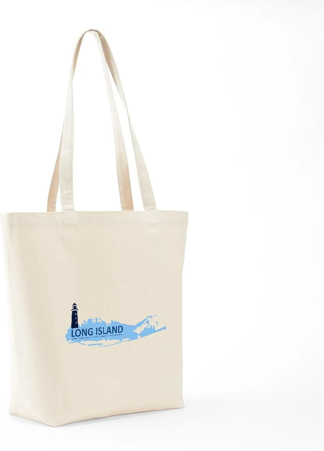 CafePress Long Island New York. Tote Bag Reusable Natural Beige Canvas Shopping Bag