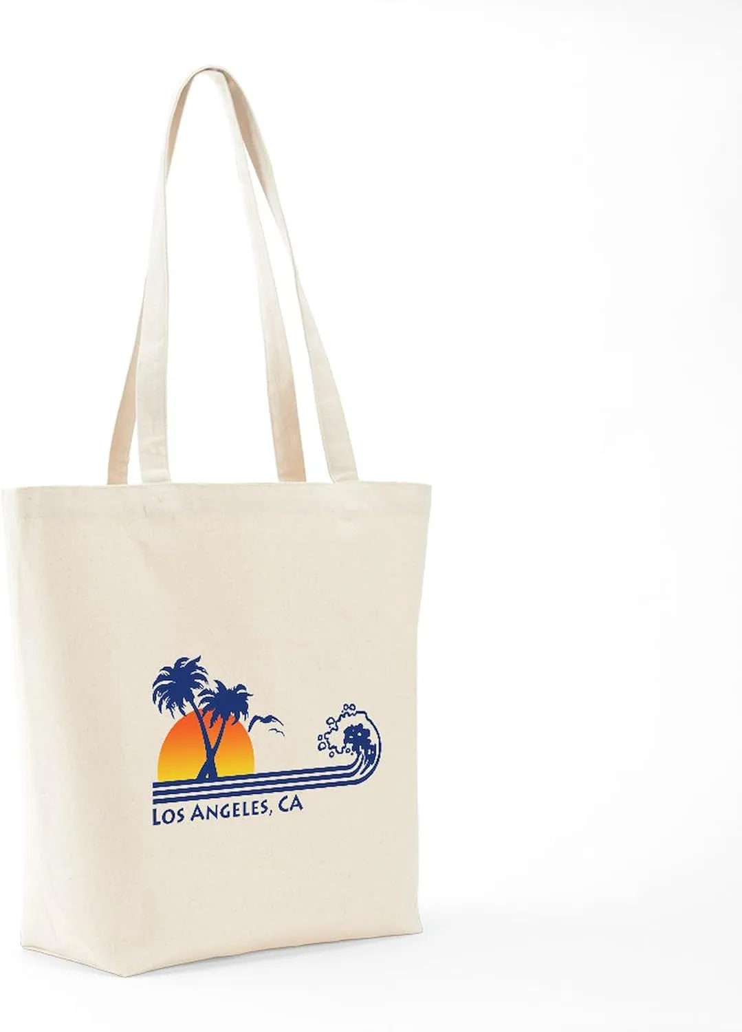 CafePress Los Angeles, CA Tote Bag Reusable Natural Beige Canvas Shopping Bag