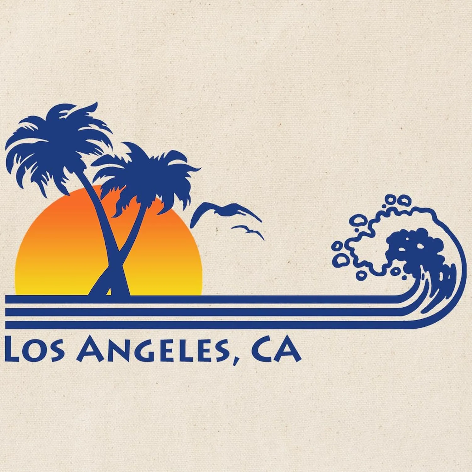 CafePress Los Angeles, CA Tote Bag Reusable Natural Beige Canvas Shopping Bag