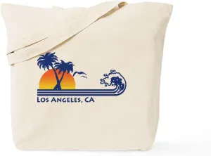 CafePress Los Angeles, CA Tote Bag Reusable Natural Beige Canvas Shopping Bag