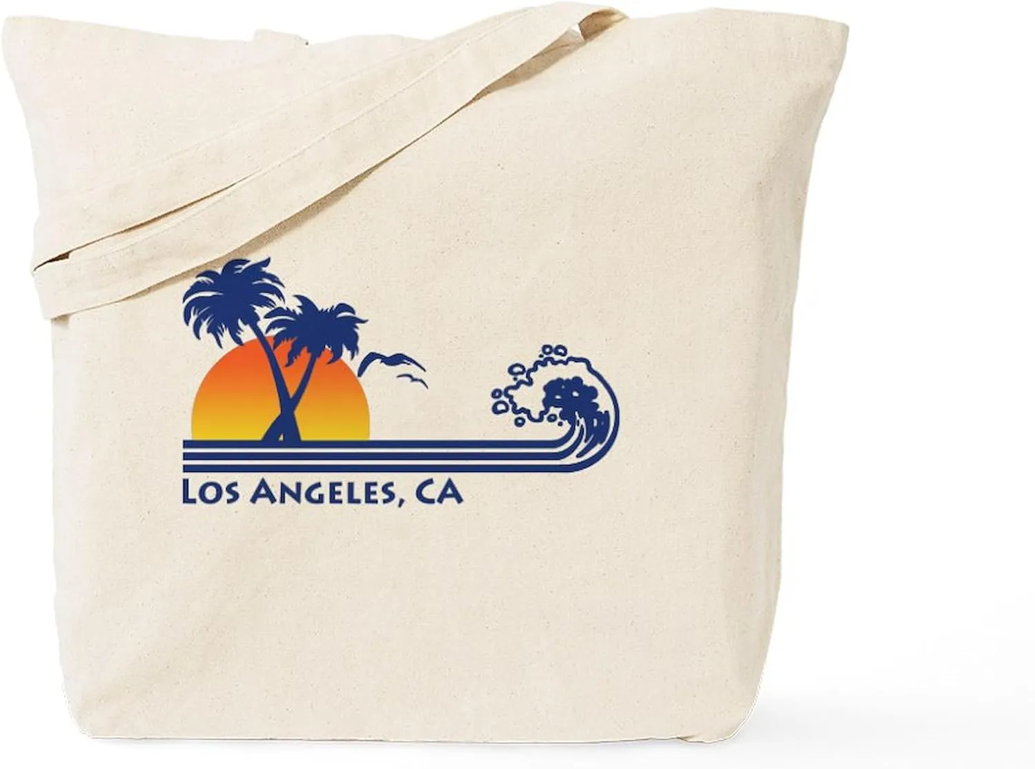 CafePress Los Angeles, CA Tote Bag Reusable Natural Beige Canvas Shopping Bag