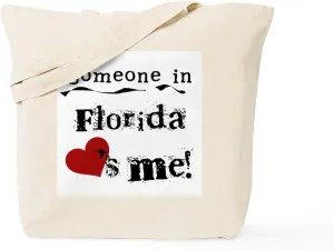CafePress Someone In Florida Tote Bag Reusable Natural Beige Canvas Shopping Bag