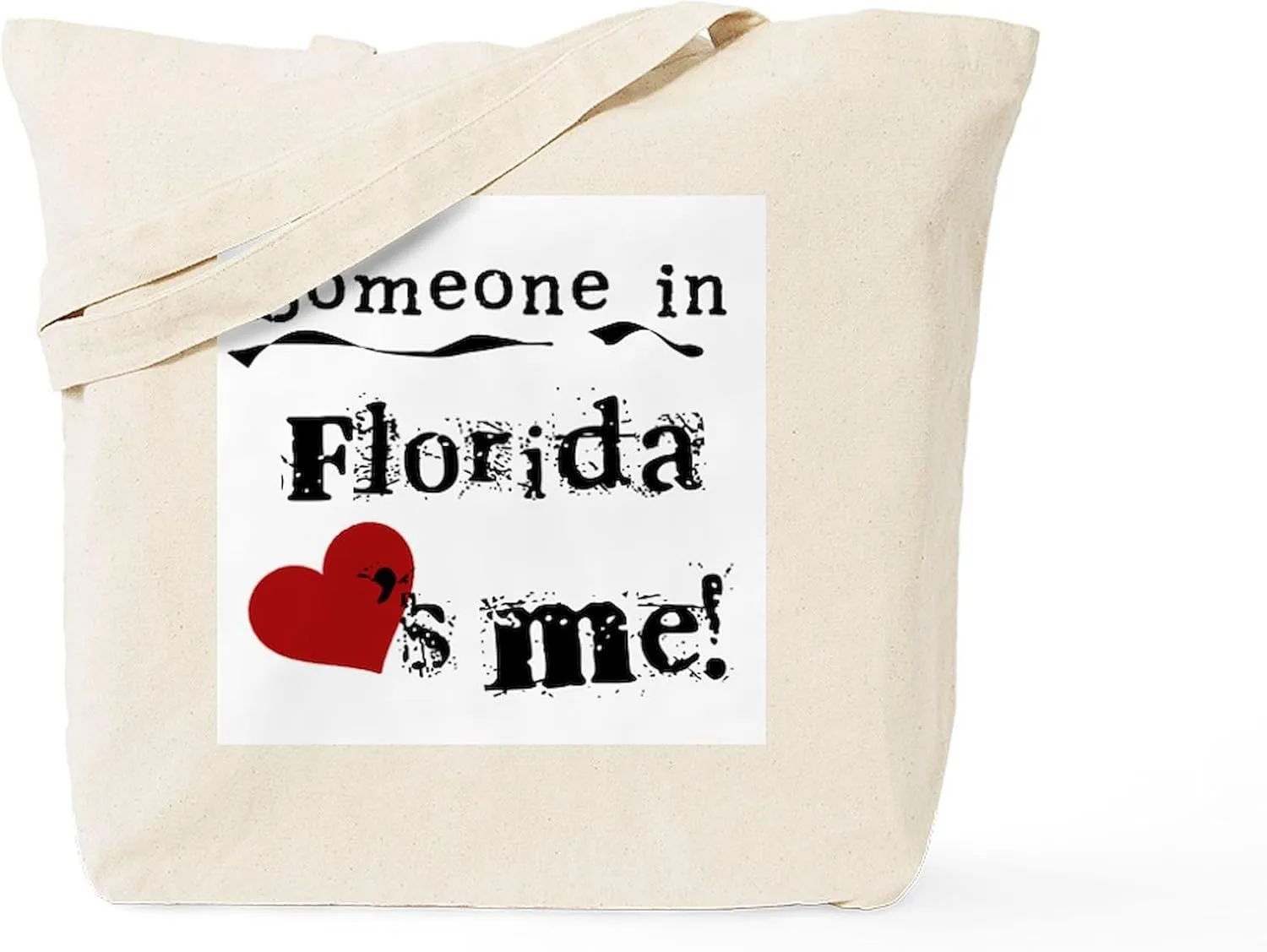 CafePress Someone In Florida Tote Bag Reusable Natural Beige Canvas Shopping Bag
