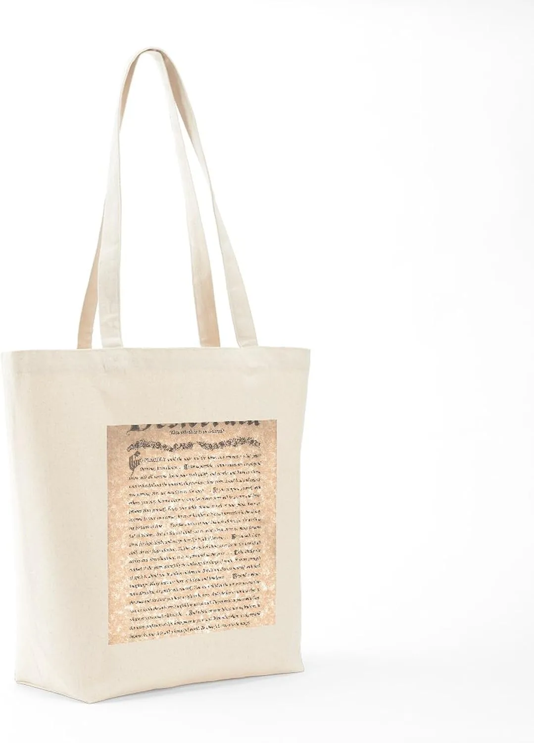 CafePress The Desiderata Poem By Max Ehrmann Tote Bag Reusable Natural Beige Canvas Shopping Bag