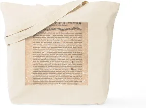 CafePress The Desiderata Poem By Max Ehrmann Tote Bag Reusable Natural Beige Canvas Shopping Bag
