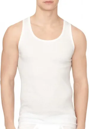 Calvin Klein Men's 3 Pack Basic Tank Top, White, X-Large