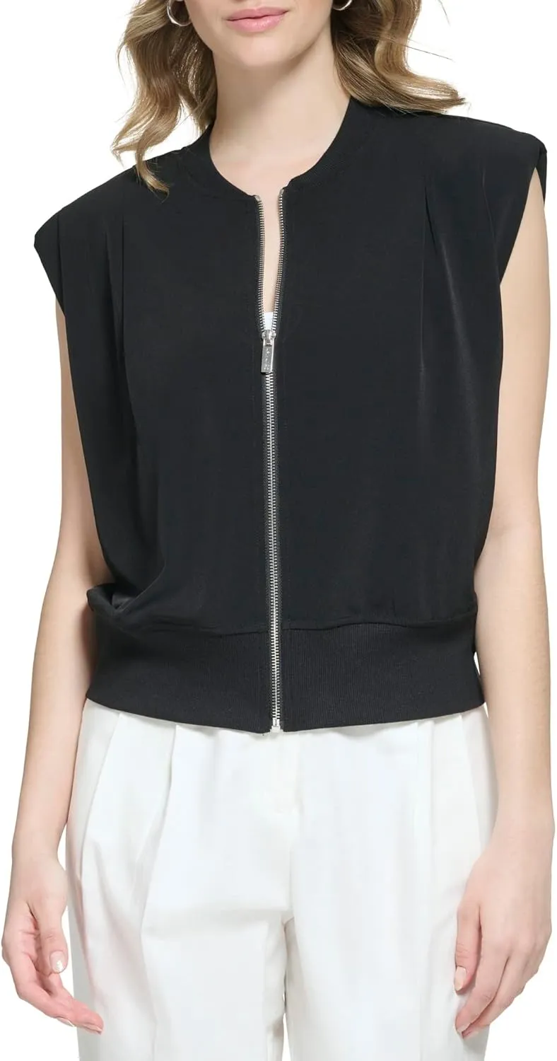 Calvin Klein Women's Knit Strong Shoulder Jacket