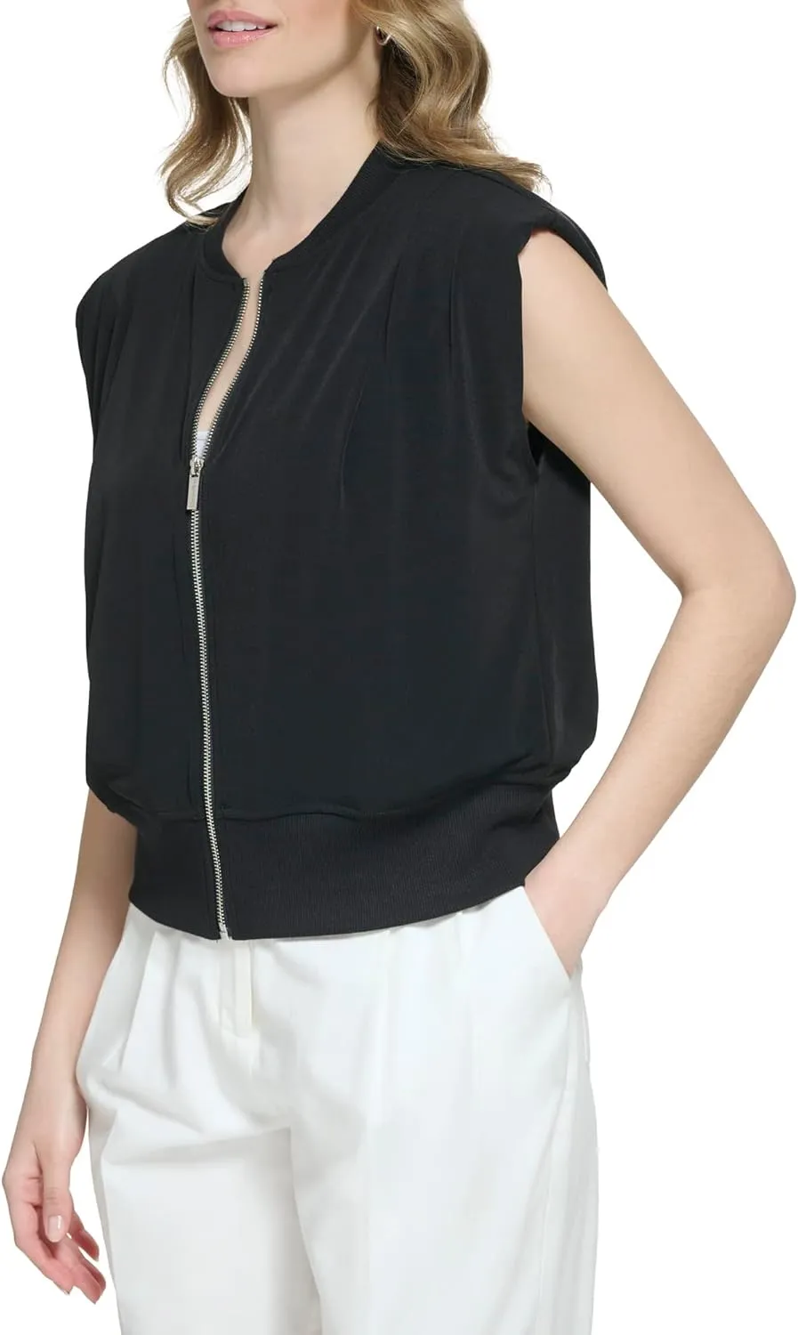 Calvin Klein Women's Knit Strong Shoulder Jacket