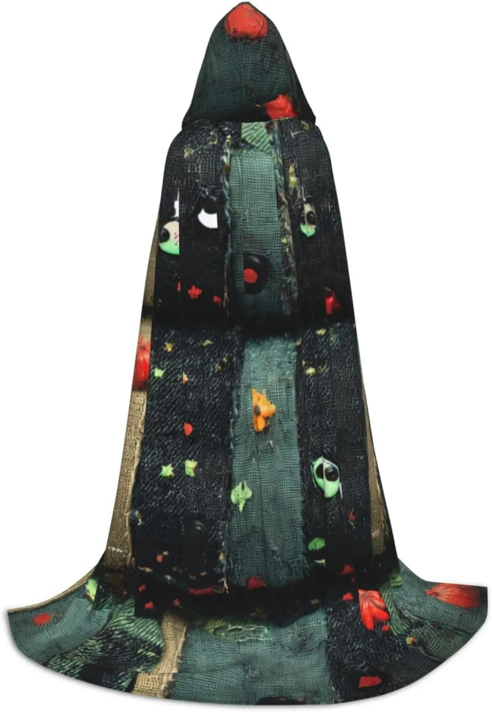 Cartoon Strips Halloween Cape For Teenagers, Hooded Cloak Long Cape Costume Cloak For Party Or Cosplay