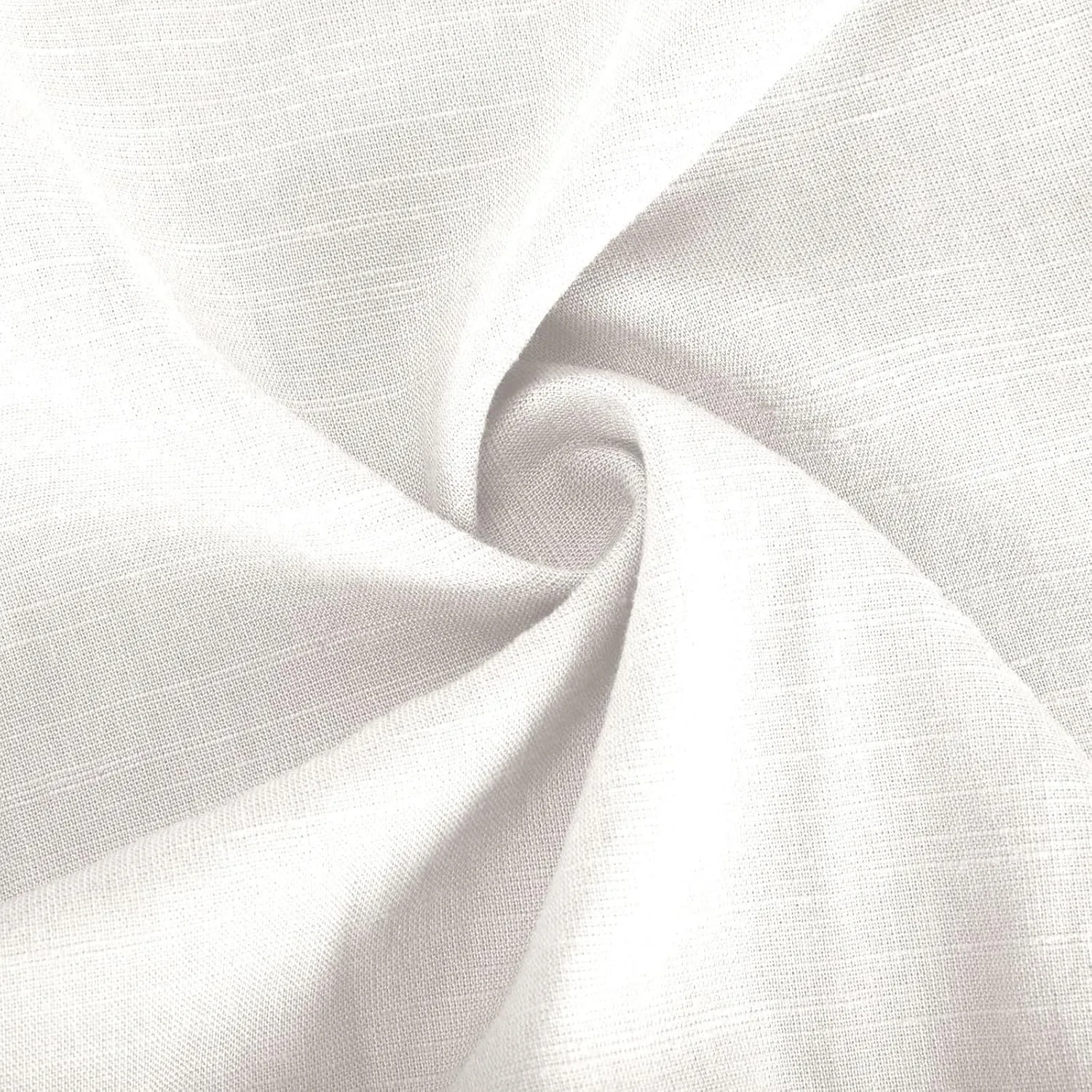 Chino Linen Pants for Men Wide Leg Elastic Waist Pants Breathable Big and Tall Plain Beach Trousers