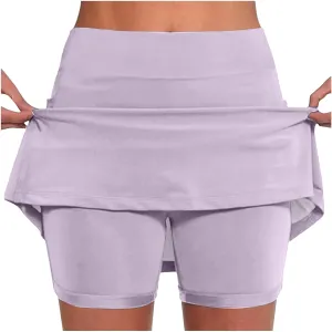 DDAPJ pyju Golf Skirts for Women Elastic High Waisted Athletic Skort Workout Casual Tennis Skirted Shorts for Teen Girls