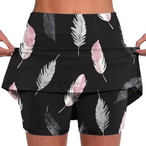 DDAPJ pyju Women Tennis Skirts High Waisted Active Performance Golf Skort Trendy Printed Skirt with Shorts Workout Outfits
