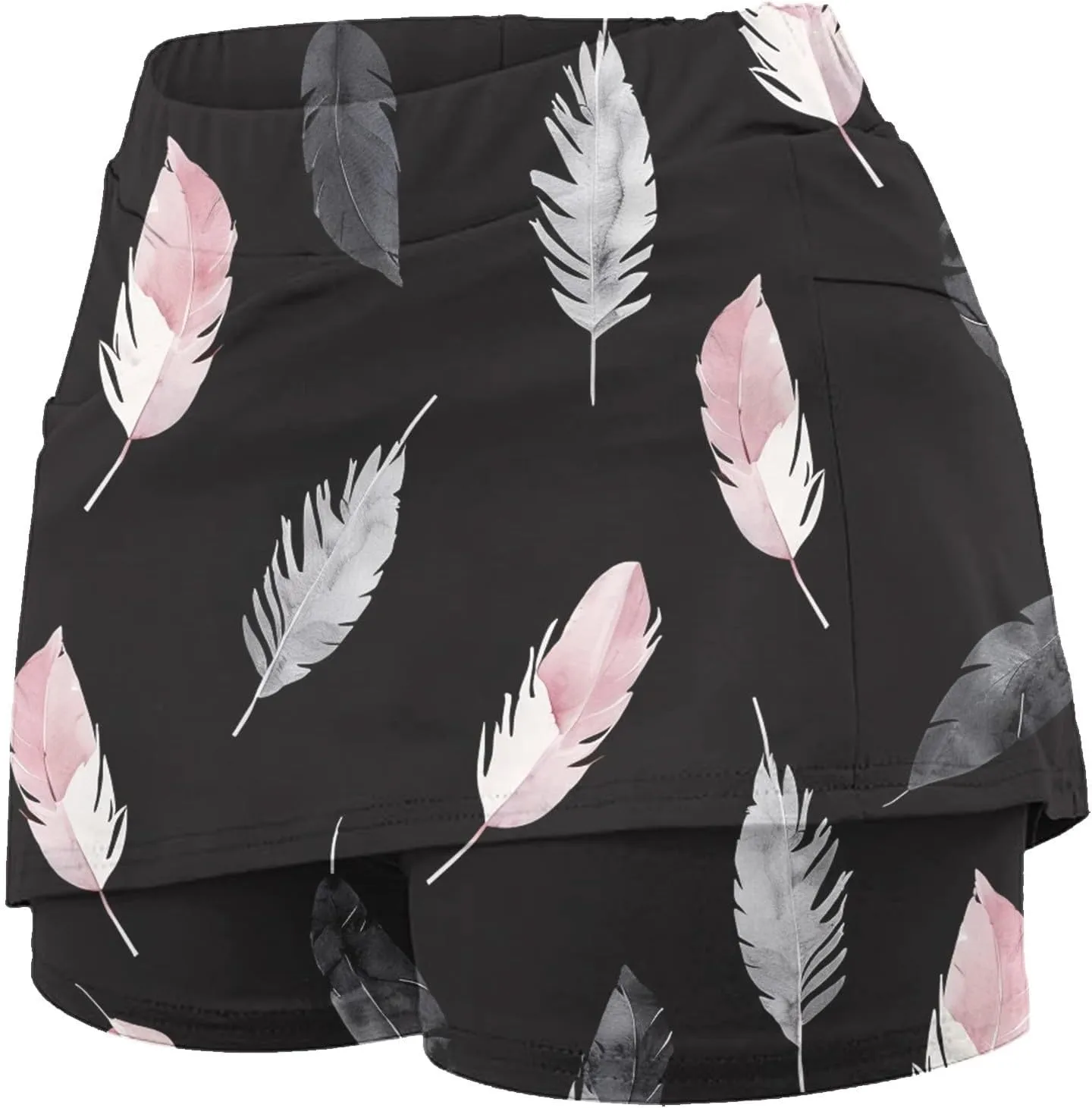 DDAPJ pyju Women Tennis Skirts High Waisted Active Performance Golf Skort Trendy Printed Skirt with Shorts Workout Outfits