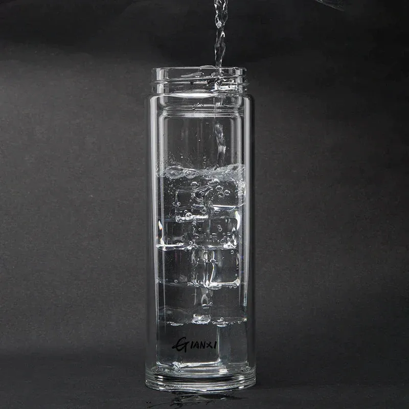 Double Layer Glass Cup with Tea Filter