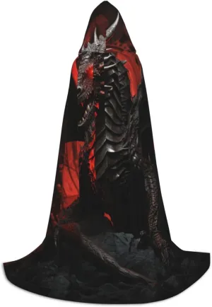 Dragon Halloween Cape For Teenagers, Hooded Cloak Long Cape Costume Cloak For Party Or Cosplay