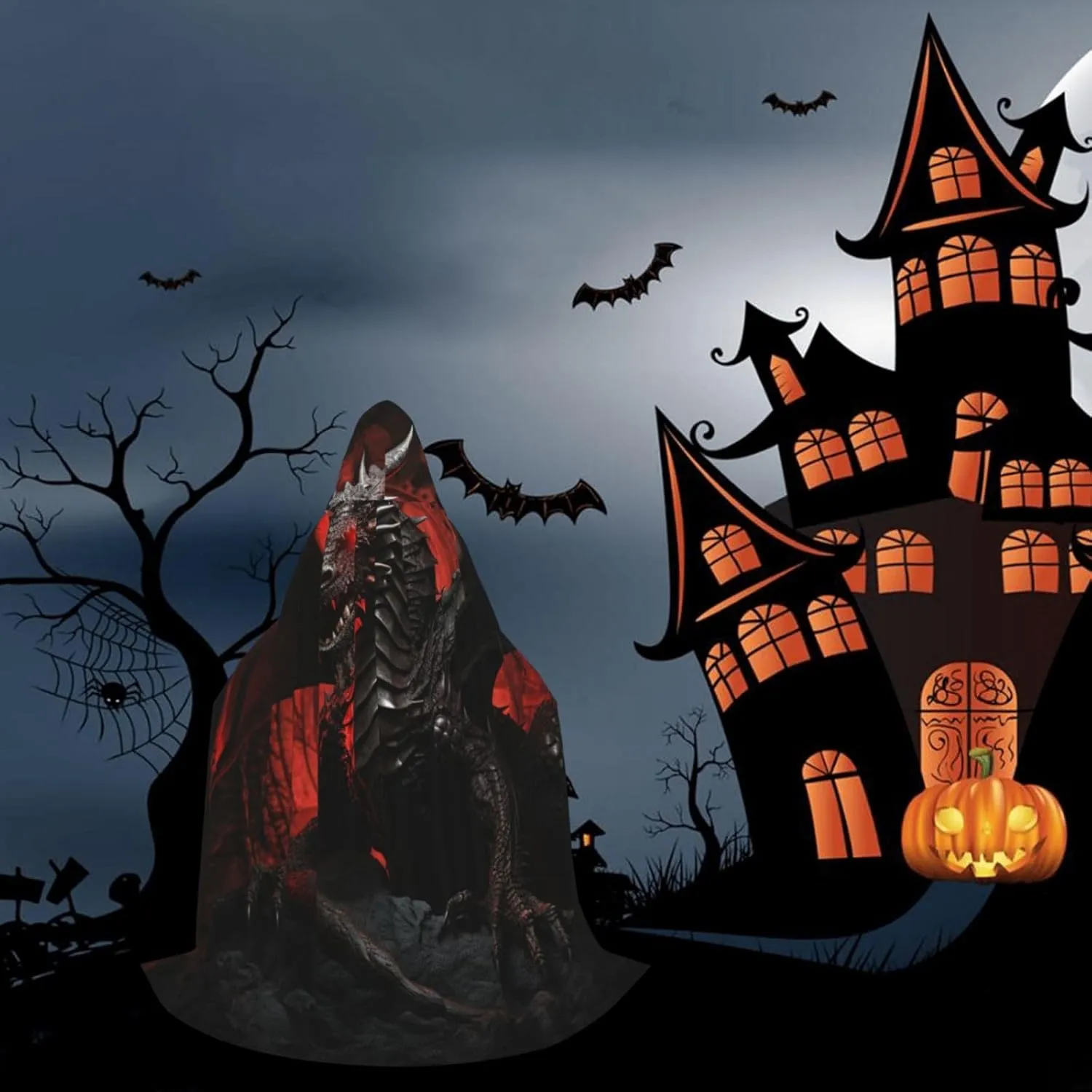 Dragon Halloween Cape For Teenagers, Hooded Cloak Long Cape Costume Cloak For Party Or Cosplay