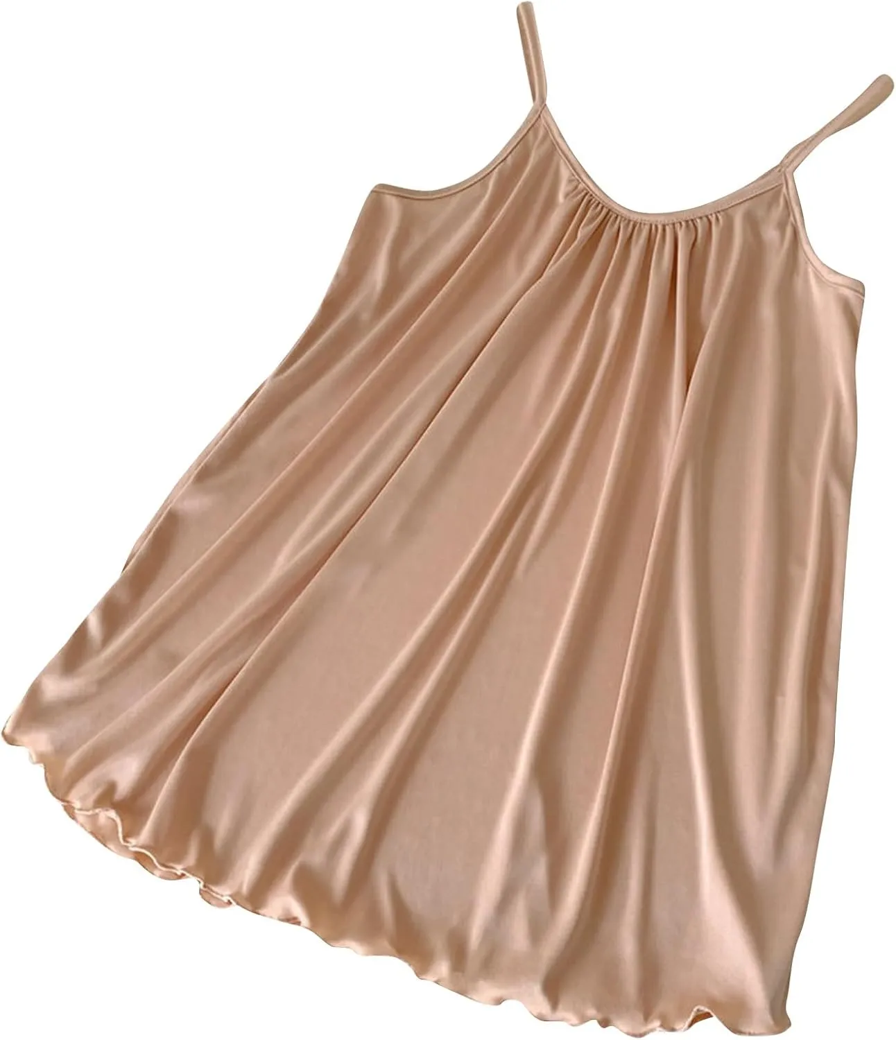 Dress Shirts for Women Pleated Spaghetti Strap Camisole Loose Fit Casual Sleeveless Flowy Basic Tops Silk Sleepwear Tanks