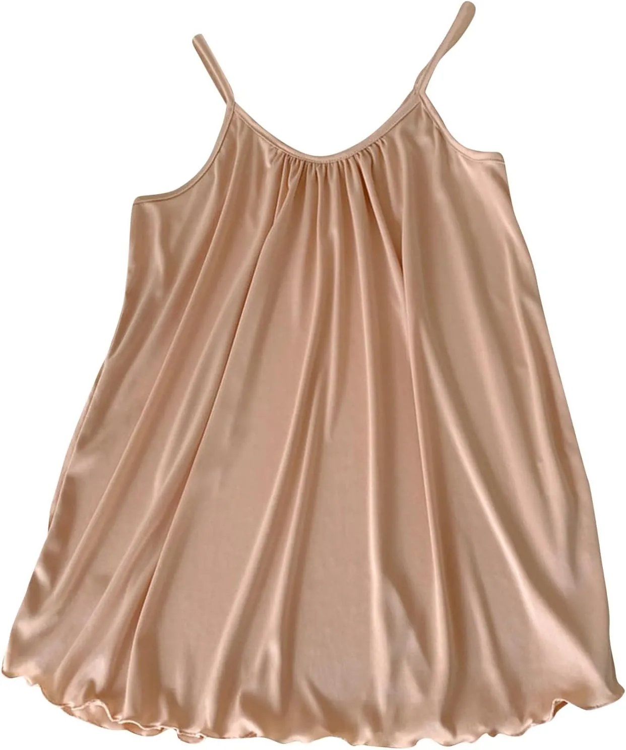 Dress Shirts for Women Pleated Spaghetti Strap Camisole Loose Fit Casual Sleeveless Flowy Basic Tops Silk Sleepwear Tanks