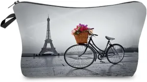 Eiffel Tower Cosmetic Bag for Women Cute Small Makeup Bag for Purse Travel Toiletry Zipper Pouch for Girls Gift for Sisters Eiffel Tower Makeup Bag for Her