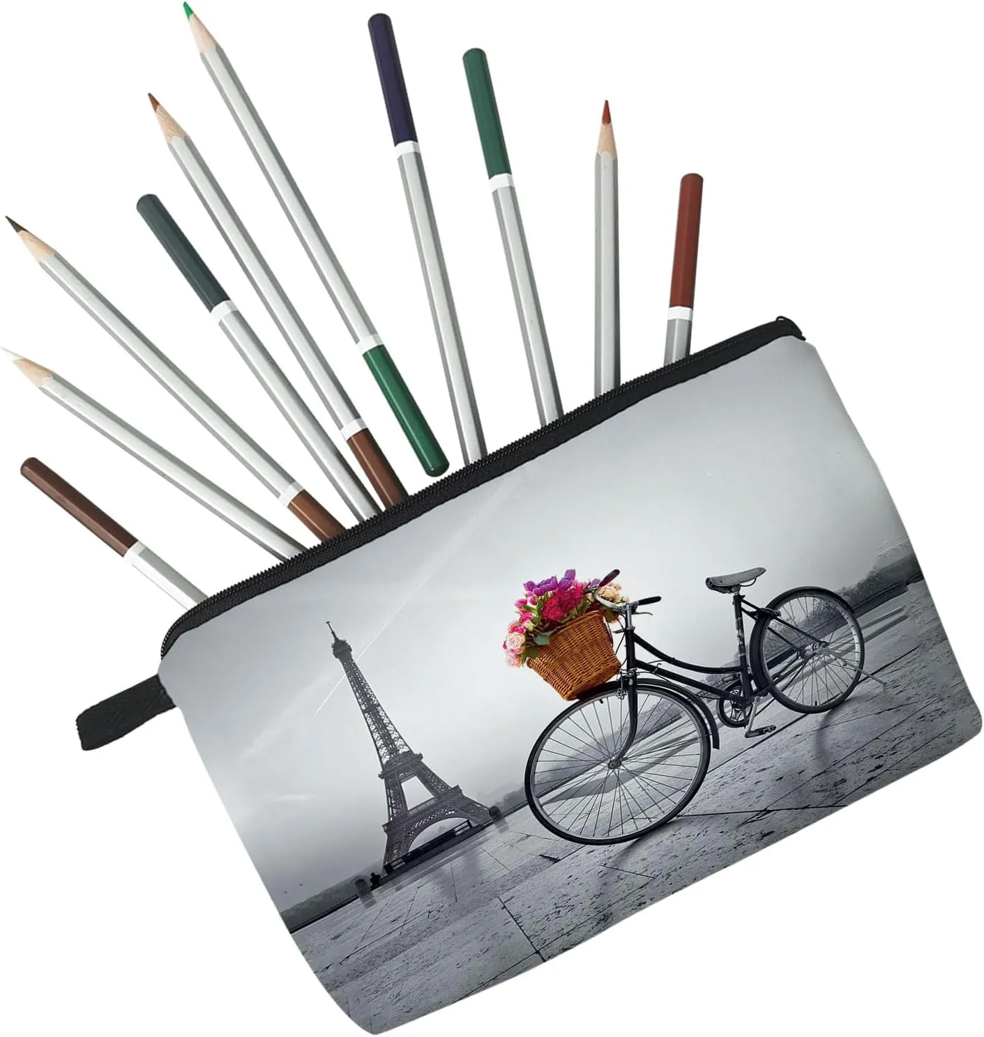 Eiffel Tower Cosmetic Bag for Women Cute Small Makeup Bag for Purse Travel Toiletry Zipper Pouch for Girls Gift for Sisters Eiffel Tower Makeup Bag for Her