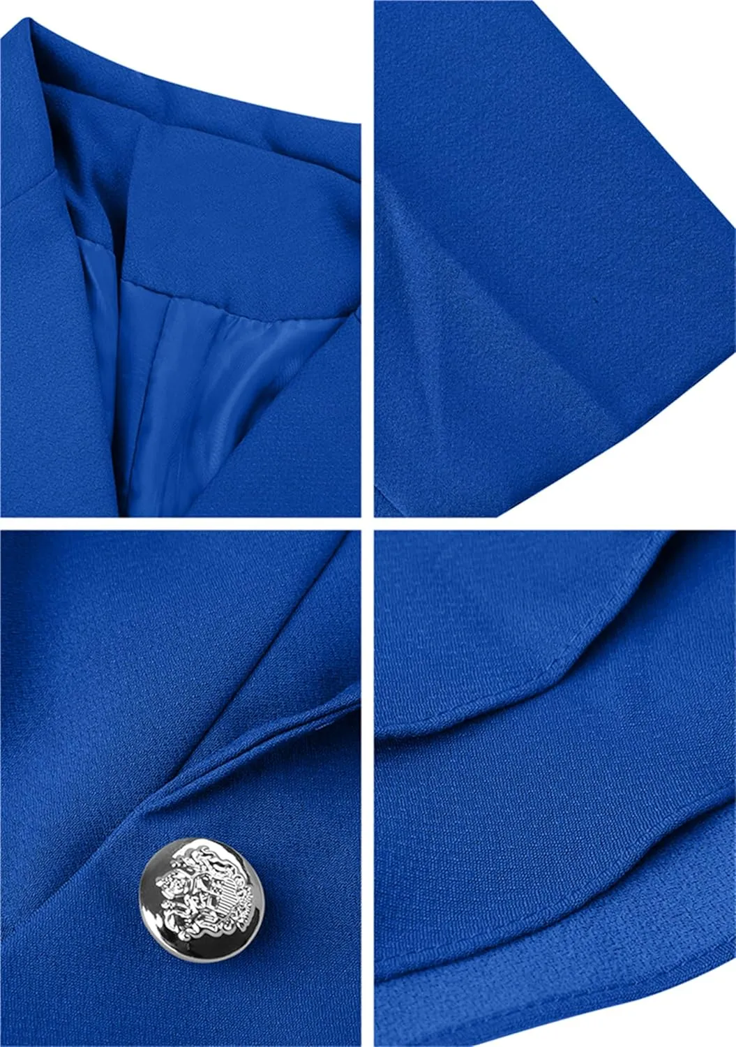 Fashion Button Down Blazer for Women Lightweight Lapel Front Open Blazer Casual Business Slim Fit Blazer