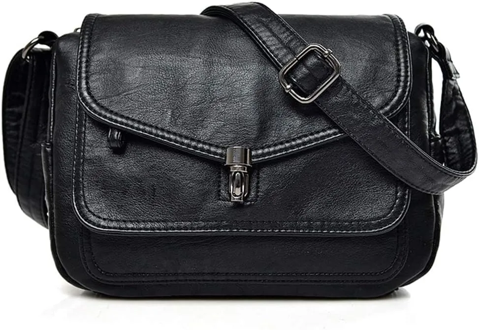 Fashion Crossbody Bag for Women Shoulder Bag PU Leather Purse Vintage Satchel Saddle Tote bag