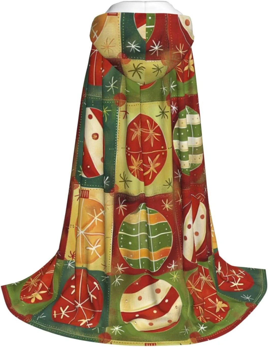 Festival Prints Halloween Cape For Teenagers, Hooded Cloak Long Cape Costume Cloak For Party Or Cosplay